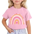 thumbnail image 1 of LUOGENLI T-Shirt pour Filles Enfants Mignon Imprimé à Manches Courtes Col Rond T-Shirt Chemises pour Filles Longueur Midi Jean 6-7 Ans, 1 of 4