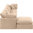 thumbnail image 4 of Meridian Furniture Indulge 129" Velvet L-Shaped Modular Sectional in Beige, 4 of 9