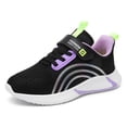 thumbnail image 1 of MEZZALL Chaussures de Course Décontractées Confortables pour Enfants en Maille Mode à Lacets, à Agencement de Couleurs, Chaussures Stylées pour Tout-Petits, Violet, 5-5,5 Ans, 1 of 8