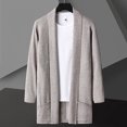 thumbnail image 2 of Sweatshirts for Men Men's Solid Color Lapel Button T-Shirt Long Sleeve Cardigan, 2 of 3