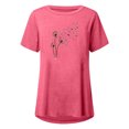 thumbnail image 4 of Pompotops Chemises Mode Décontractée pour Femmes Manches Courtes Tee-Shirt Ample Tunique Blouse, 4 of 4