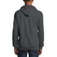 thumbnail image 3 of Hanes Mens ComfortBlend EcoSmart Full Zip Hoodie, S, Charcoal Heather, 3 of 5