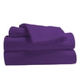thumbnail image 1 of Comfy Bamboo World 9900 Series Embroidered Bedsheets Sheet Set, King Size, Purple, 1 of 4