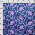 thumbnail image 3 of oneOone Cotton Silk Blue Fabric Asian Block Craft Projects Decor Fabric Printed By The Yard 42 Inch Wide, 3 of 4