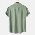 thumbnail image 4 of Penkiiy Chemise Décontractée pour Homme Unie à Col Rabattu à Manches Courtes avec Fermeture à Boutons Blouse Hawaïenne 2TG Vert, 4 of 8