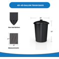 thumbnail image 3 of Reli. Premium 50 Gallon Trash Bags | 150 Count | Made In Usa | Heavy Duty | Bulk | Supervalue | Black Multi-Use Garbage Bags, 3 of 5