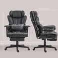thumbnail image 3 of HOMCOM Grande Chaise de Bureau pour Personnes de Grande Taille avec Repose-Pieds, Chaise de Bureau à Dossier Haut, Noir, 3 of 10
