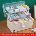 thumbnail image 4 of Multi-Tier Emergency Medicine Organizer: Large-Capacity White Medium Medical Storage Box for Home, Office & Travel – Durable Plastic First Aid Kit with Efficient Medication Organization for OTC Drugs, 4 of 5