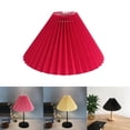 thumbnail image 4 of Korean Style Pleated Lamp Shade E27 Ceiling Lamp Shade Cloth Fabric Shade Barrel Red, 4 of 7
