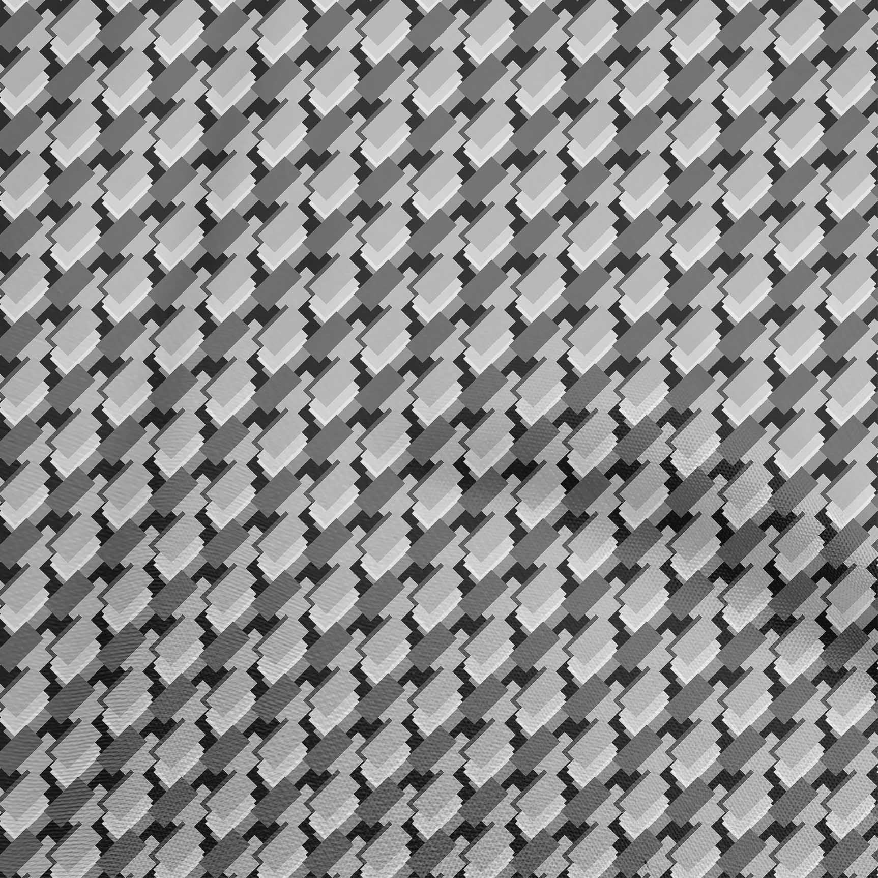 oneOone Cotton Poplin Gray Fabric Geometric Sewing Material Print Fabric By The Yard 42 Inch Wide