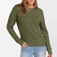 thumbnail image 4 of Women's Ribbed Sweater Set 2025 - Long Sleeve Tunic Leggings | Button Front Knit Pullover, 4 of 8