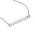 thumbnail image 2 of Engravable Bar Pendant with Birthstone, 2 of 7