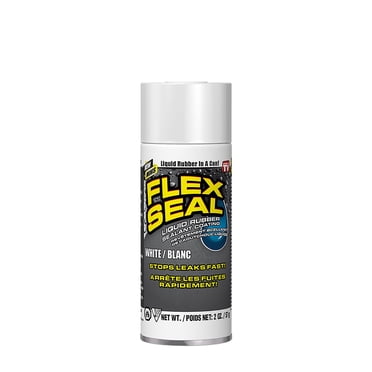 Flex Seal Mini, Blanc, Revêtement d'Étanchéité en Caoutchouc Liquide en Aérosol, 2 oz