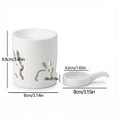 thumbnail image 2 of Fwttom Easter White Hollow Ceramic Incense Home Aromatherapy Bunny Candlestick Heating Oil Lamp, 2 of 4