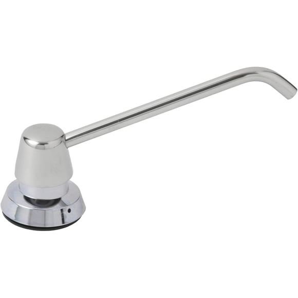 Bobrick Commercial Liquid Soap Dispenser 34 fl oz Capacity, Counter-Mounted, Polished Chrome, Manual Top-Fill, Vandal-Resistant Shatter-Proof Design 6-Inch Spout Durable Stainless