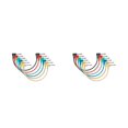 thumbnail image 2 of bedienty 6 Pieces Effect Pedal Cable Studio Shielding Electric Bass Cords Musical Audio Wire Line Repair Metal Connector Part 15cm 2Set, 2 of 6