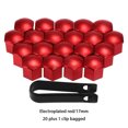 thumbnail image 4 of mmirethe 20 Pcs Couvre-Écrou de Roue de Voiture Universel avec Outil de Retrait Capuchons de Crampons Décoration Automobile Remplacement Modifié pour Arrizo Rouge 17mm, 4 of 6