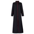 thumbnail image 1 of Penkiiy Priest Robe Dress for Men Clearance Men Solid Halloween Long-sleeved Button Robe Cosplay Coat Black Priest Robe Dress, 1 of 9