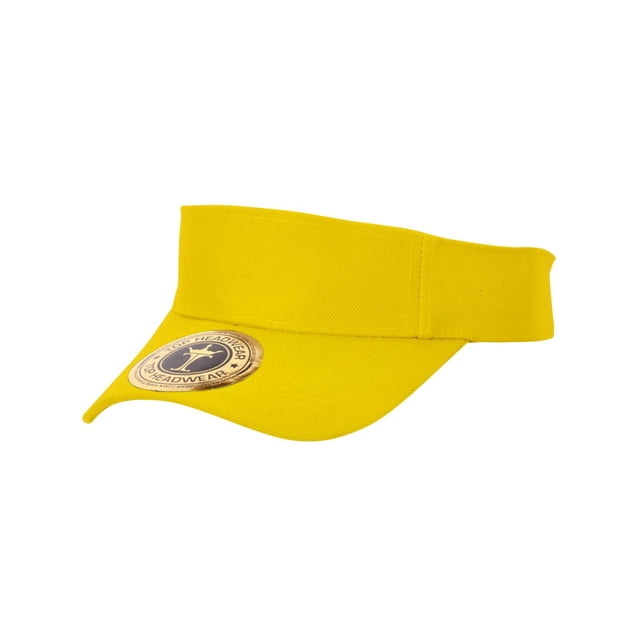 Visière de Sport Solide Ajustable, Jaune