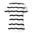 thumbnail image 4 of Birdeem Blouses pour Femmes Impression Manches Courtes Col Rond Chandail Dentelle Hauts Chemises Blouse, 4 of 12