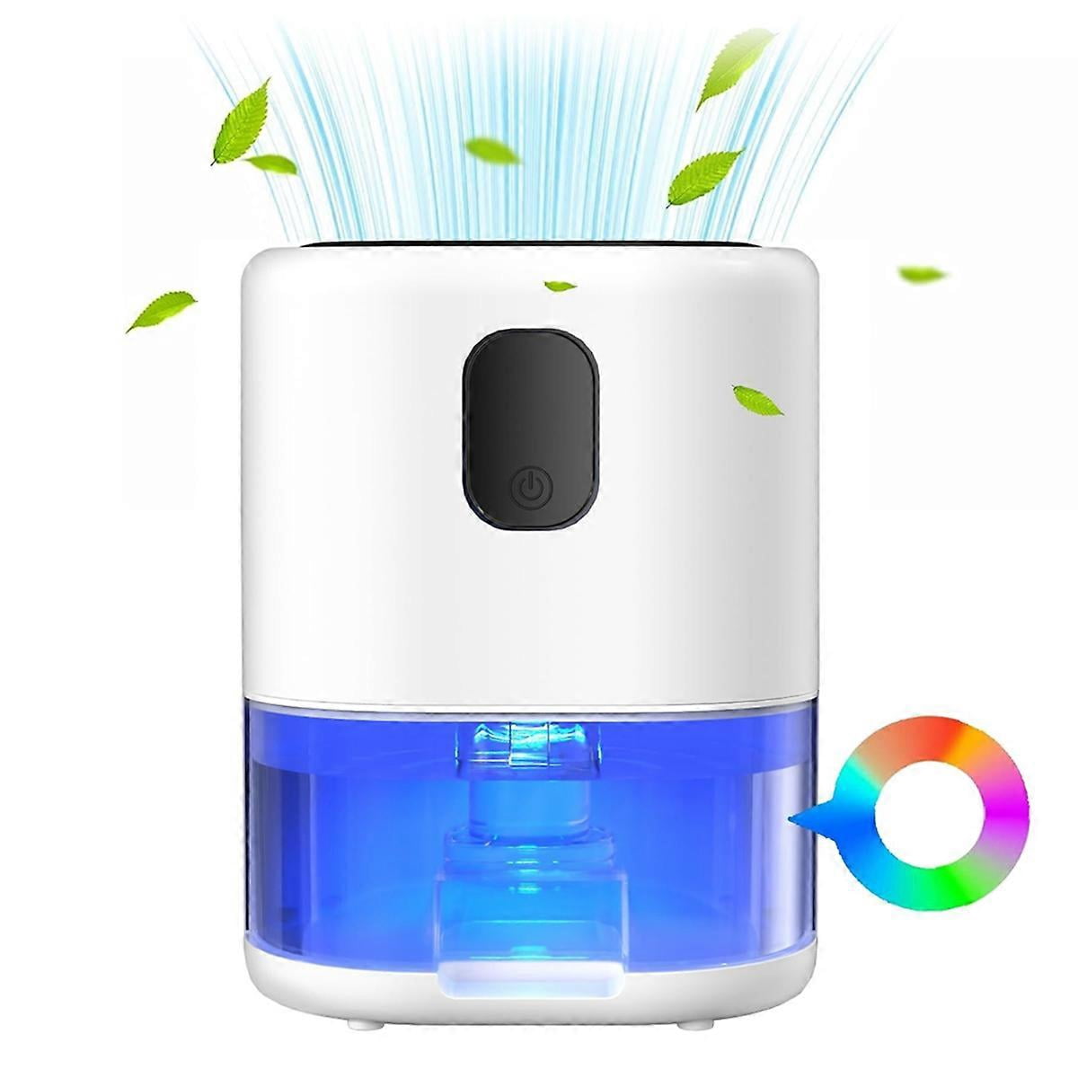 Dehumidifier for Home, Dehumidifiers with 7 Colorful Lights,1000ML Small Dehumidifier,Ultra Quiet Dehumidifiers EU Plug