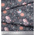 thumbnail image 3 of Soimoi Poly Georgette Fabric Heart,Floral & Bird Kids Printed Fabric 1 Yard 42 Inch Wide, 3 of 3