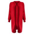 thumbnail image 4 of Cardigan pour Filles Femmes Mode Décontractée Chaud Col Rond Manteau Uni Long Vêtement d'Extérieur Chandail Cardigan en Tricot en Liquidation, 4 of 4