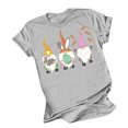 thumbnail image 2 of Débardeurs d'Été Grande Taille pour Femmes Décontractés à Imprimé Manches Courtes Col Rond T-Shirt Ample Blouse Hauts T-Shirt Col en V Femmes en Liquidation, 2 of 3