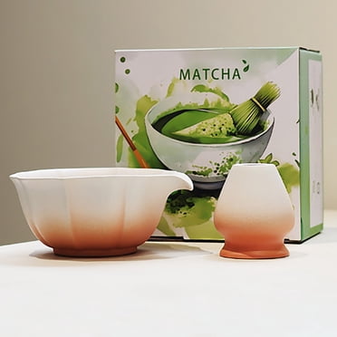 Ymkly Ensemble de Thé Japonais Comprend un Bol à Matcha, Grand Contenu, Trousse de Matcha avec Support pour Fouet à Matcha, Ensemble de Matcha pour les Amateurs de Thé
