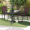 thumbnail image 2 of Gymax Patio Dining Table 42.5'' Round Metal Slat Table w/ Umbrella Hole Outdoor, 2 of 9