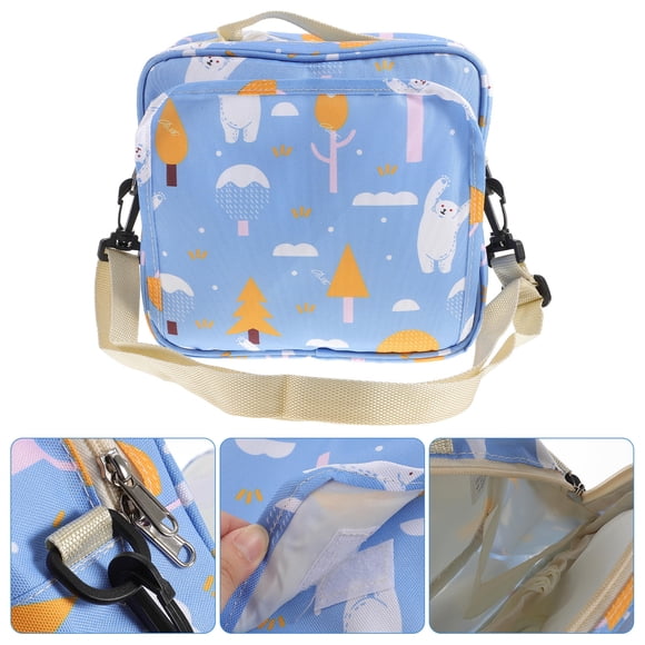 SHOWERORO Grand Sac Fourre-Tout à Couches en Nylon avec Fermeture Éclair pour un Rangement Facile Couleurs Assorties 19.5x12.5x7.5 Pouces