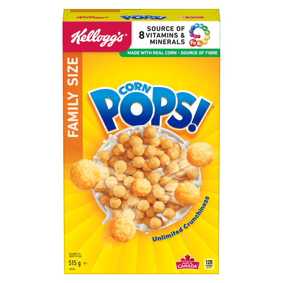 Céréales Kellogg's Corn Pops, format familial, 515 g