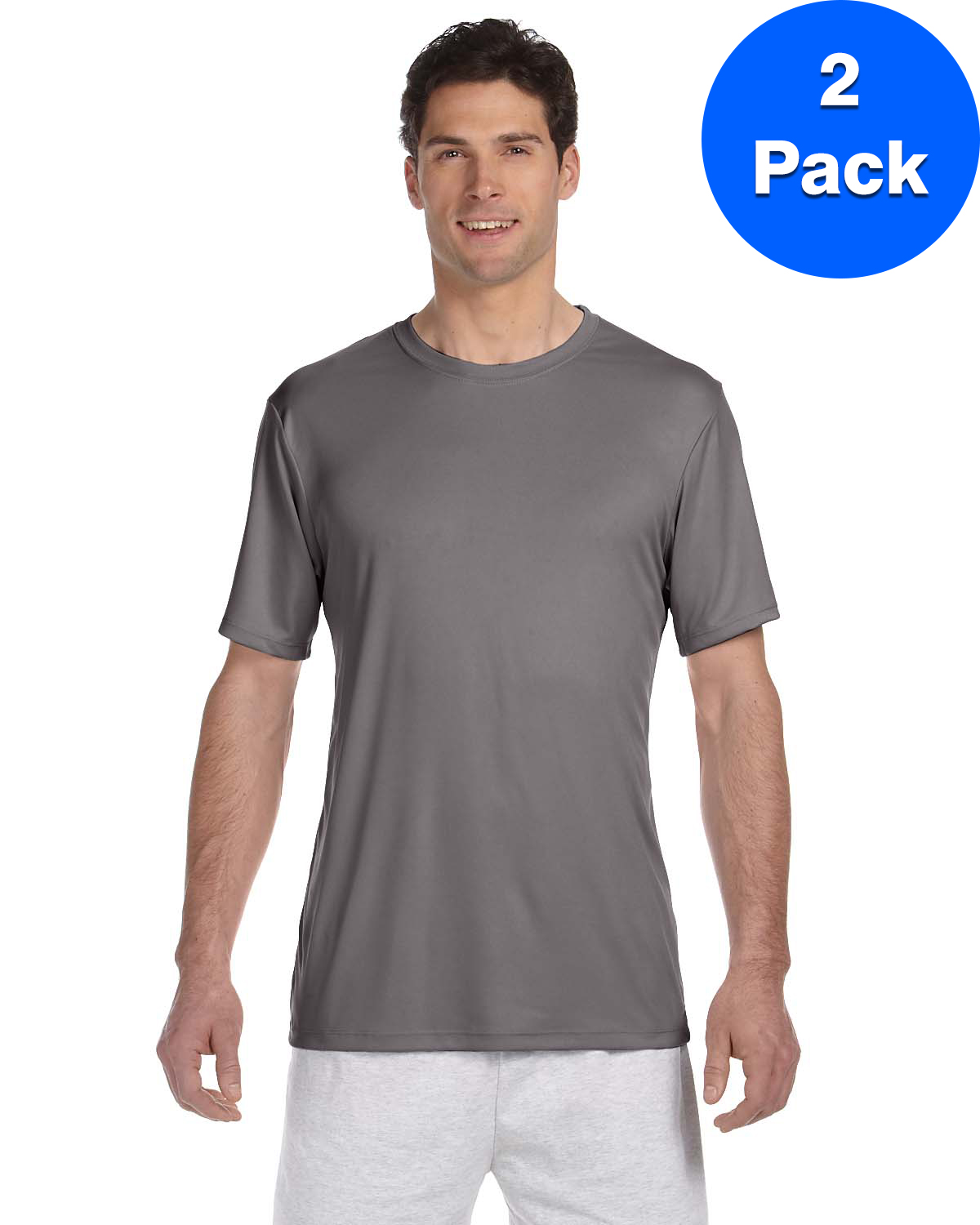 Hanes T-Shirt Homme Cool DRI avec FreshIQ - 4820 (Lot de 2)