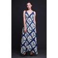 thumbnail image 2 of Bimba Robe Longue à Imprimé Floral pour Femmes Shibori à Bretelles Spaghetti, Col en V, Maxi, Tenue de Plage - X-Grand, 2 of 6