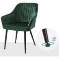 thumbnail image 3 of Boutique Home Velvet Dining Room Accent Chair with Armrests, 3 of 6