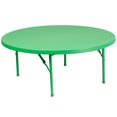 thumbnail image 1 of Table pliante ronde en plastique vert de 48 pouces, 1 of 3