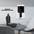 thumbnail image 4 of Wall Mounted Phone Charging Holder, Universal Storage Rack for Remote Controls, Bathroom Organizer, Kitchen Accessories - White Plastic Shelf, Space Saving Design, 3.54x3.94x1.18 inches, 4 of 9