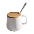 thumbnail image 2 of Fwttom Home Decor Coffee Cup Gift Couple Mug Ceramic Big Belly Cup Set with Lid Coffee Mug Originality Cup Concise Style, 2 of 6