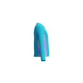 thumbnail image 2 of Speedo Girl's UV Protection Printed Splice UV Protection Swim Shirt Short Sleeve Rashguard - Scuba Blue, Size M, 2 of 4