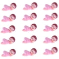 thumbnail image 2 of GUOOL 24 Pieces Mini Sleeping Baby Figures Plastic Baby Shower Favor Party Table pink, 2 of 9