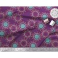 thumbnail image 2 of Soimoi Purple Rayon Fabric Sun Mandala Print Sewing Fabric Yard 56 Inch Wide, 2 of 5