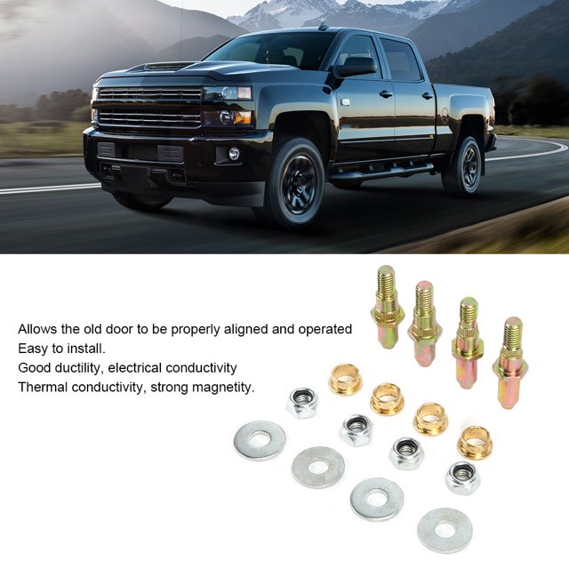 Hilitand Kit de Réparation de Porte Charnière de Porte Bague de Goupille Kit de Réparation Compatible avec Silverado / GMC Sierra 1999-2007 Charnière de Porte Bague de Goupille de Réparation