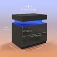thumbnail image 3 of HOMCOM Nightstand, Side Table w/ LED Lights, for Bedroom, 3 of 10