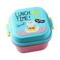 thumbnail image 1 of WHEANG Cute Animal Children's Snack Box Bento Box Double Lunch Box, 1 of 7