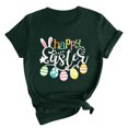 thumbnail image 2 of RKSTN Hauts pour Femmes Décontracté Été Ample Grande Taille Imprimé Graphique Lapin de Pâques Blouse Mode Col Rond Manches Courtes T-shirt, 2 of 4