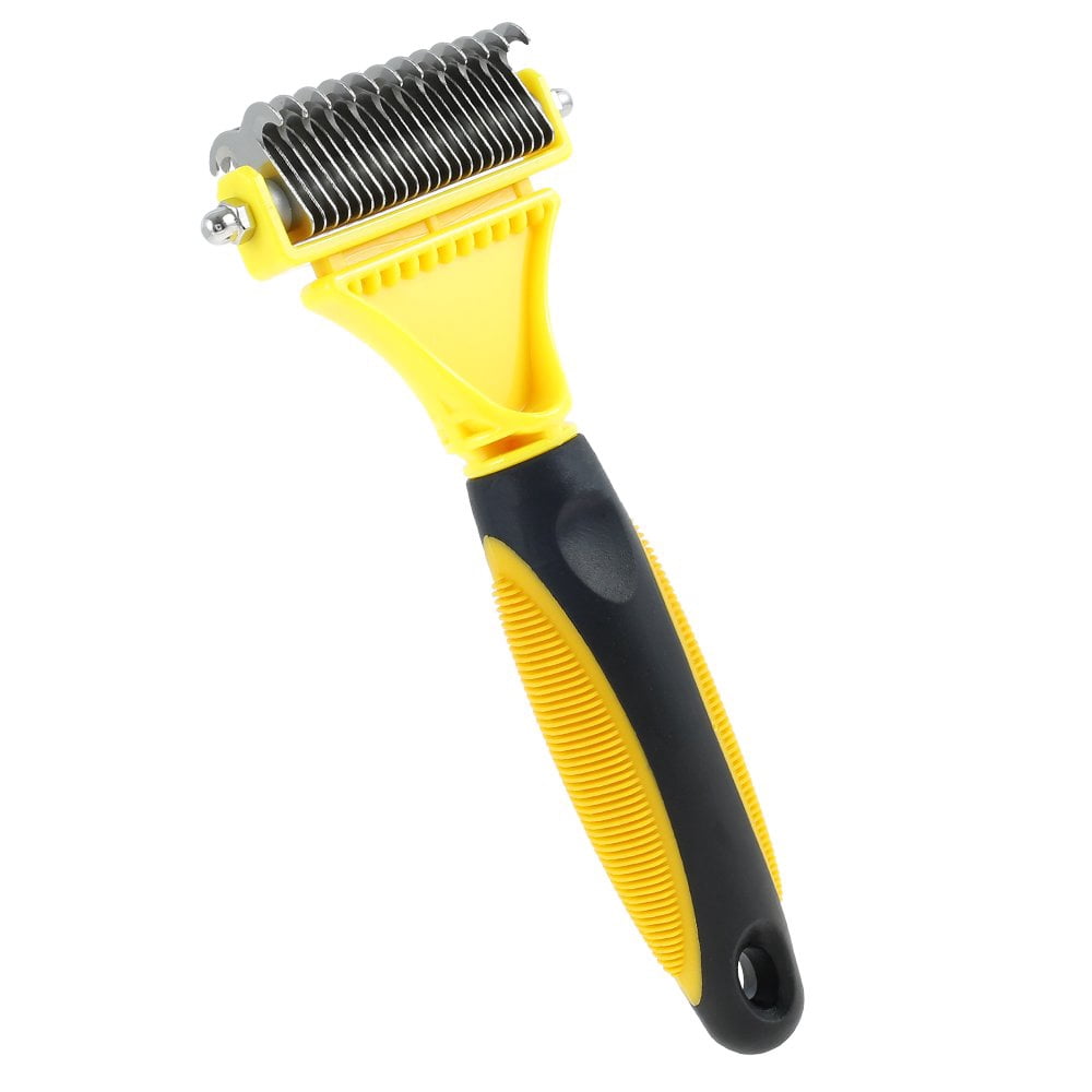 Pet Grooming Brush  Double Sided Shedding Dematting Undercoat Rake Comb For Dogs Cats