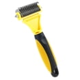 thumbnail image 1 of Pet Grooming Brush  Double Sided Shedding Dematting Undercoat Rake Comb For Dogs Cats, 1 of 8