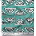thumbnail image 1 of Soimoi Georgette Viscose Fabric Floral Block Printed Craft Fabric by The Yard 42 Inch Wide, 1 of 3