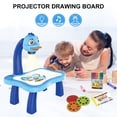 thumbnail image 3 of Children LED Projector Art Drawing Table Toys for Paint Learning (Blue), 3 of 7