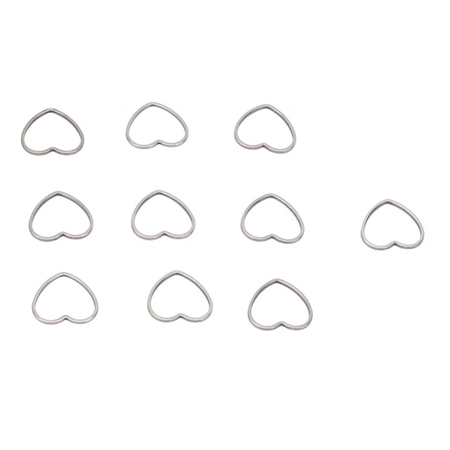 30pcs Open Back Bezel Pendants Heart Shaped Earring Making Hollow Frame Charm For Earrings Necklace Jewellery Making
